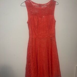 Pink Sleeveless Scoop Neck A-Line Midi Dress